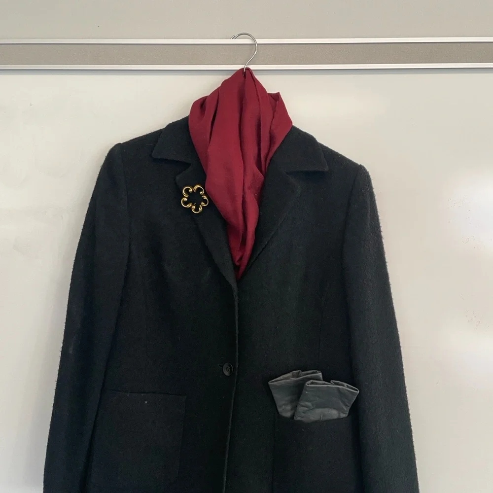 Christian Dior Monsieur Burgundy Merino Wool Scarf | Made in JapanLuxury Vintage